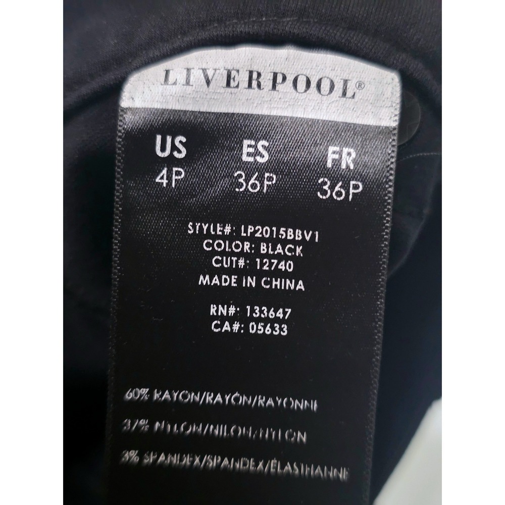 Liverpool Womens Black Anlel Skinny Pants Sz4P/ 27 Petite Mid Rise Stretch - Picture 10 of 12